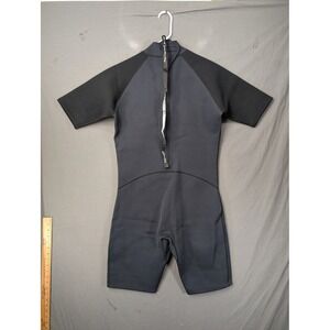 Dark‎ Lightning Mens Shorty Wetsuit XL Black Neoprene Short Sleeve Back Zip 6271
